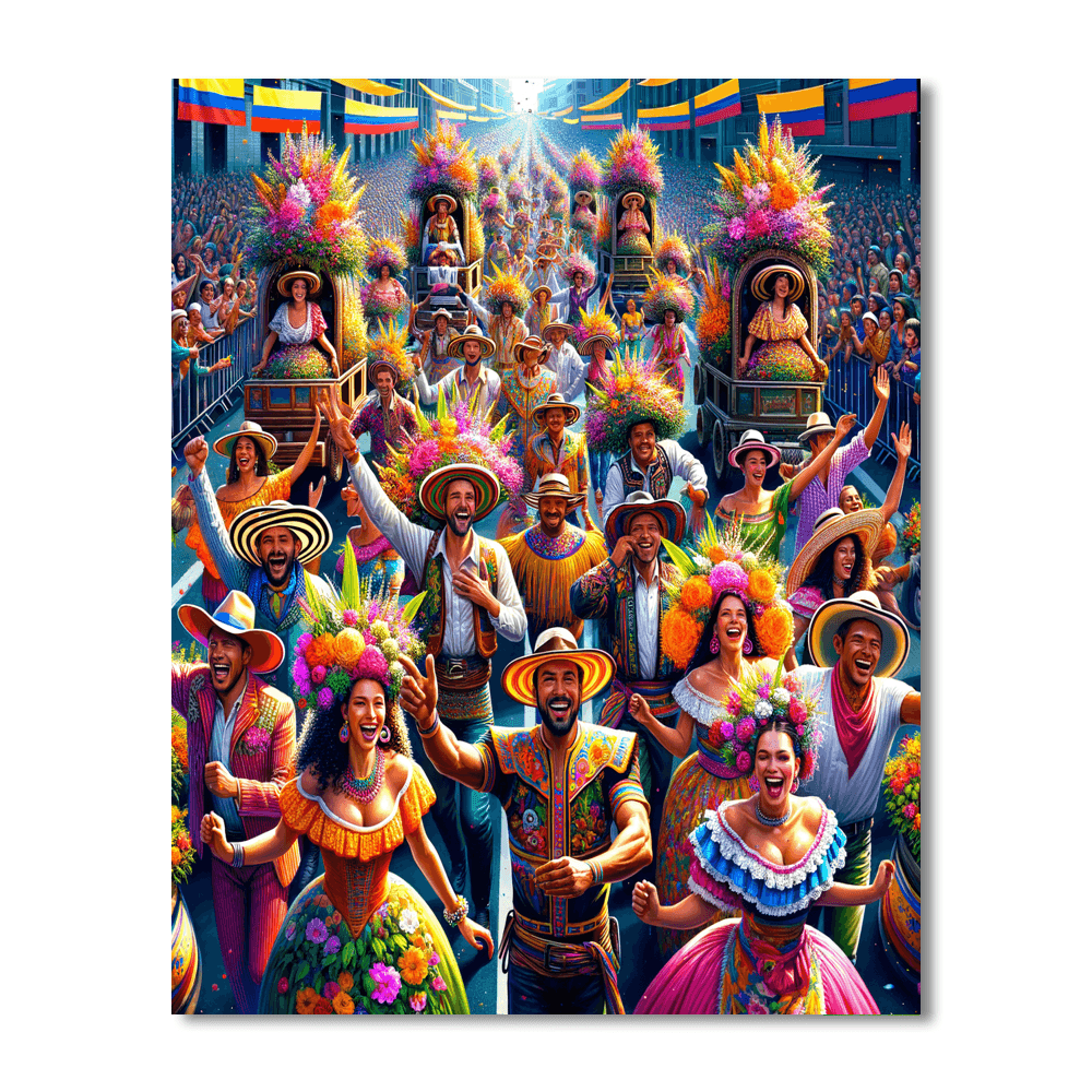 Feria De Las Flores - Colombia Painting By Numbers Kit