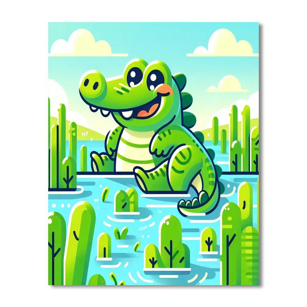 Friendly Alligator Paint By Numbers Kits