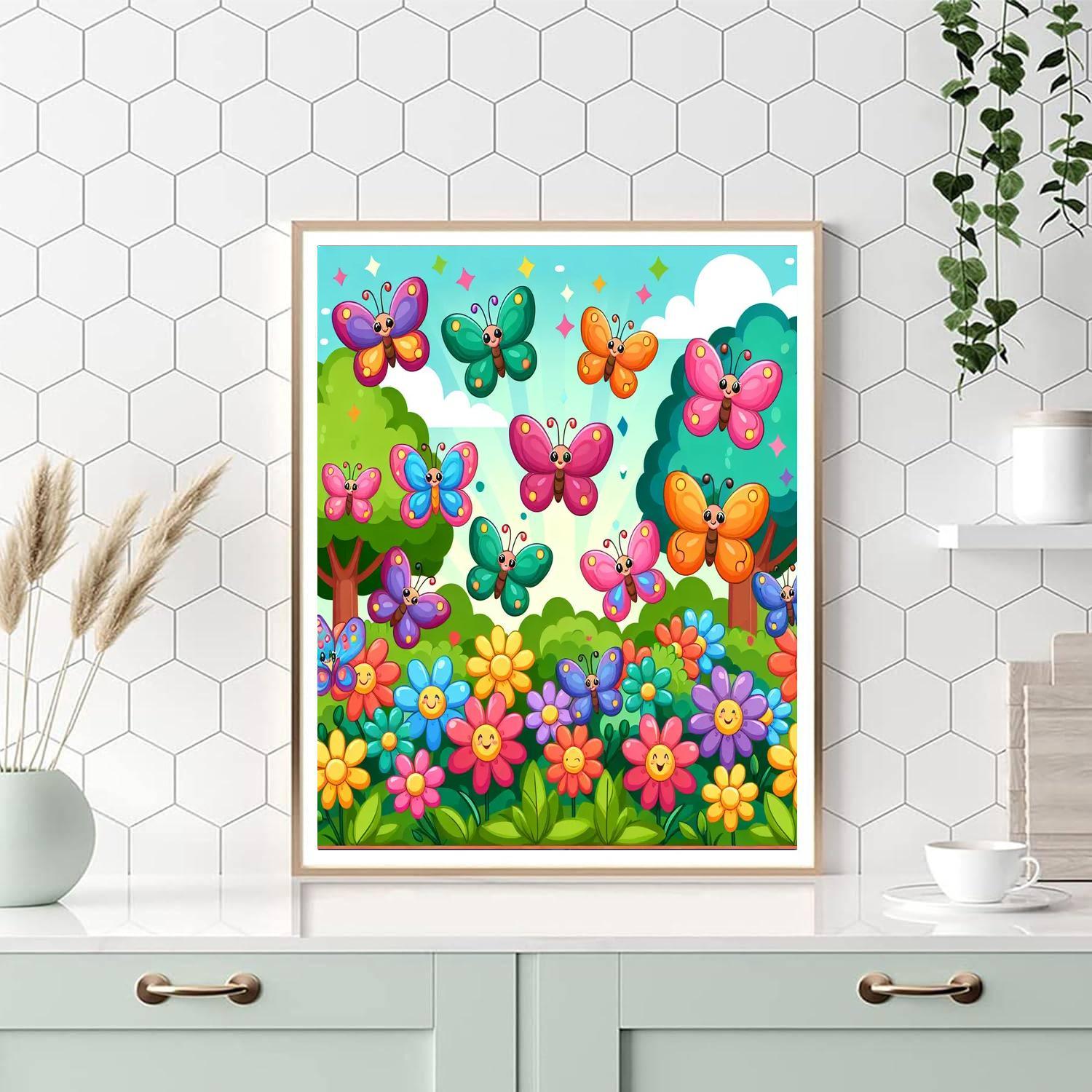 Colorful Butterfly Sanctuary Paint By Number