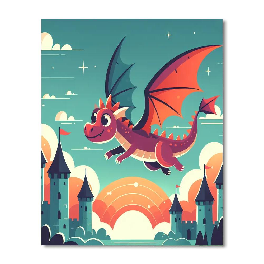 Colorful Dragon Tale Numbered Painting Kits