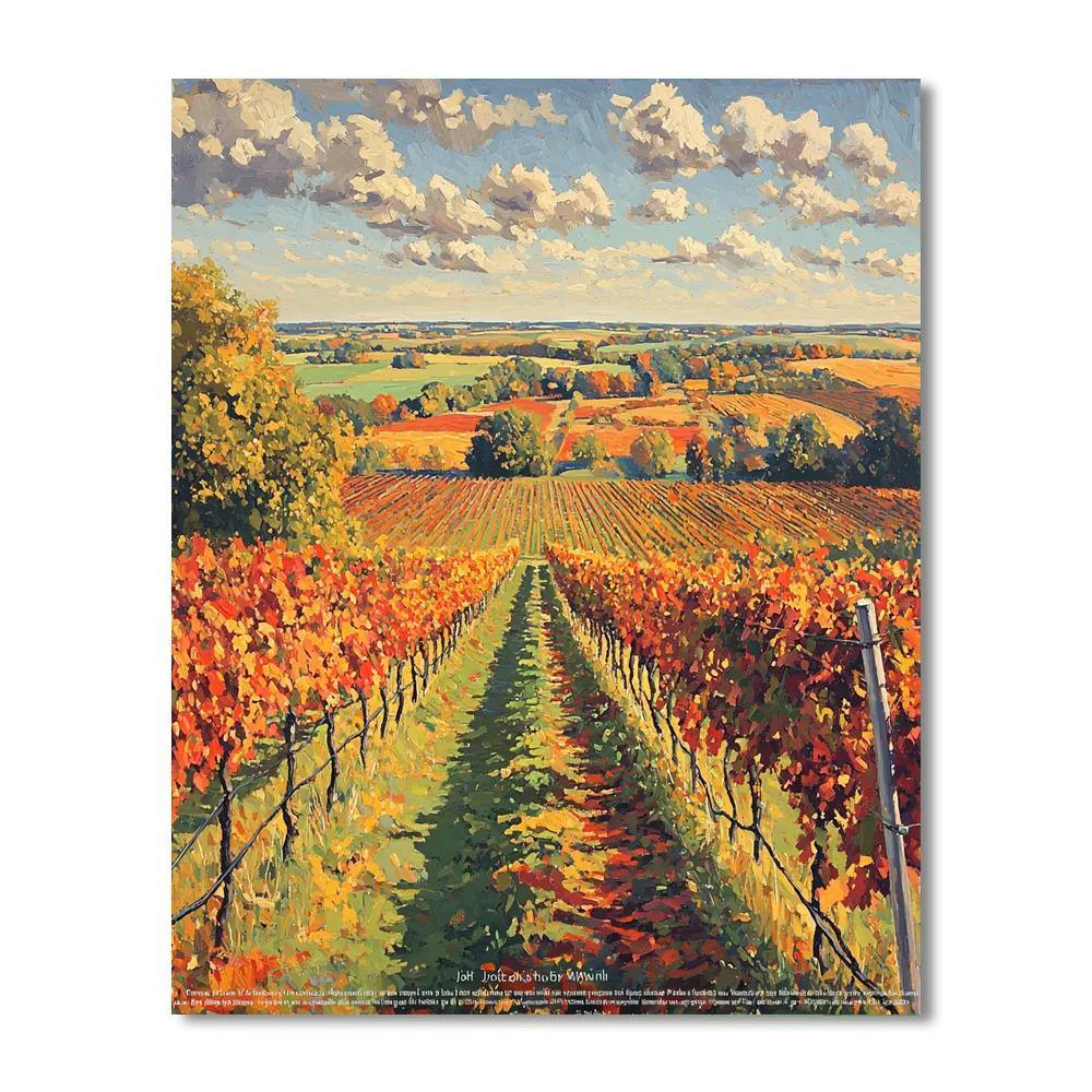 John Constable Inspired Rustic Autumn Vineyard  Paint By Numbers Kits