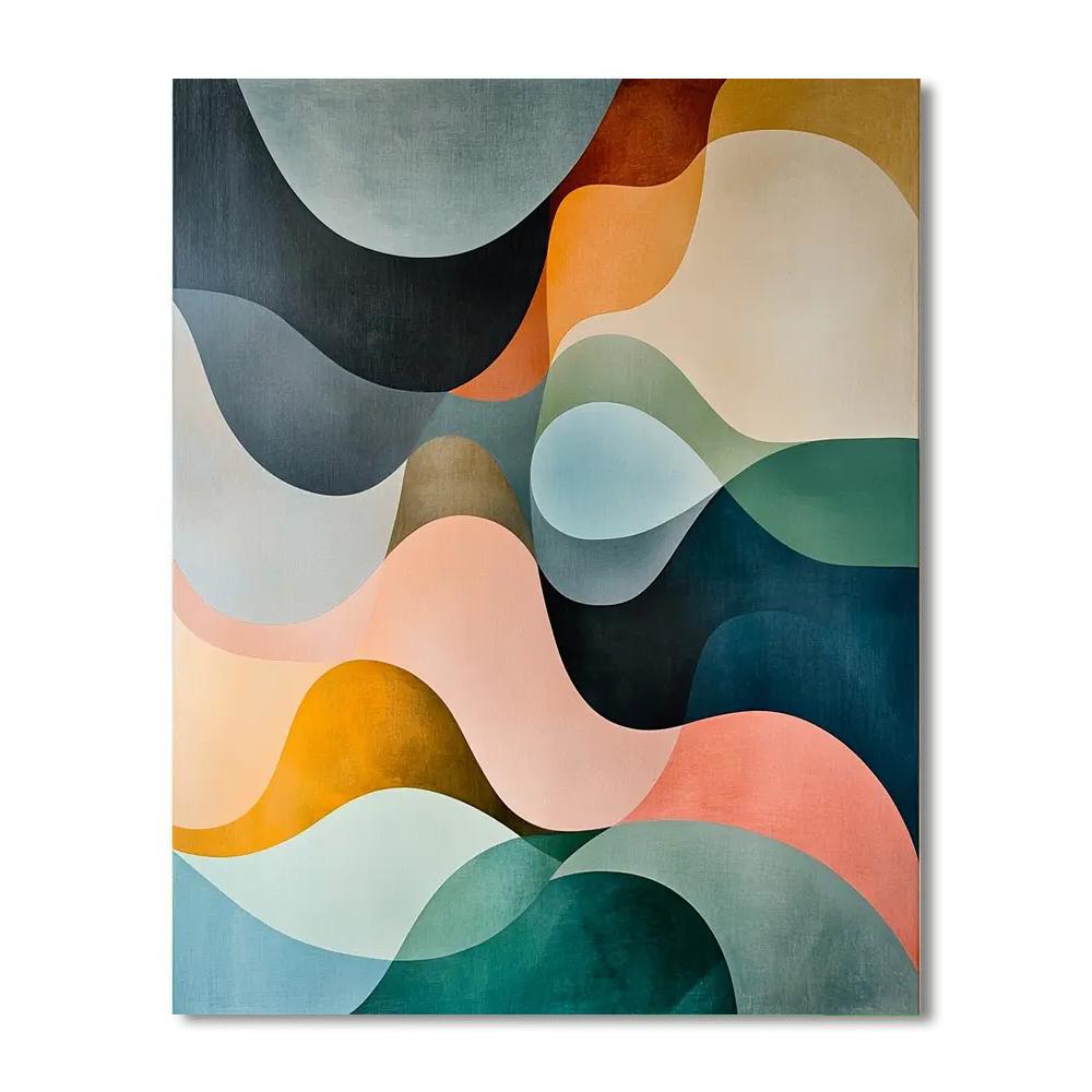 Nandalal Bose Inspired Harmonic Fragments  Paint By Numbers