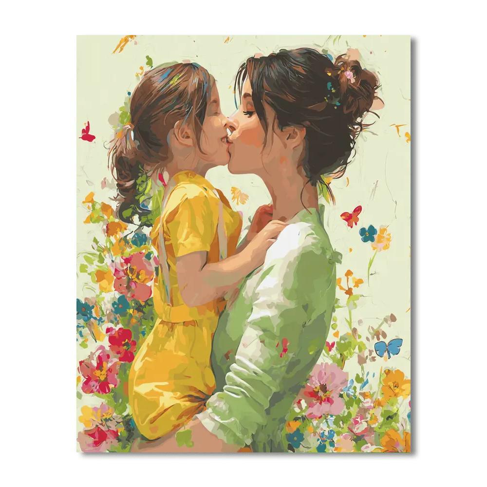 Kisses In The Garden Number Painting