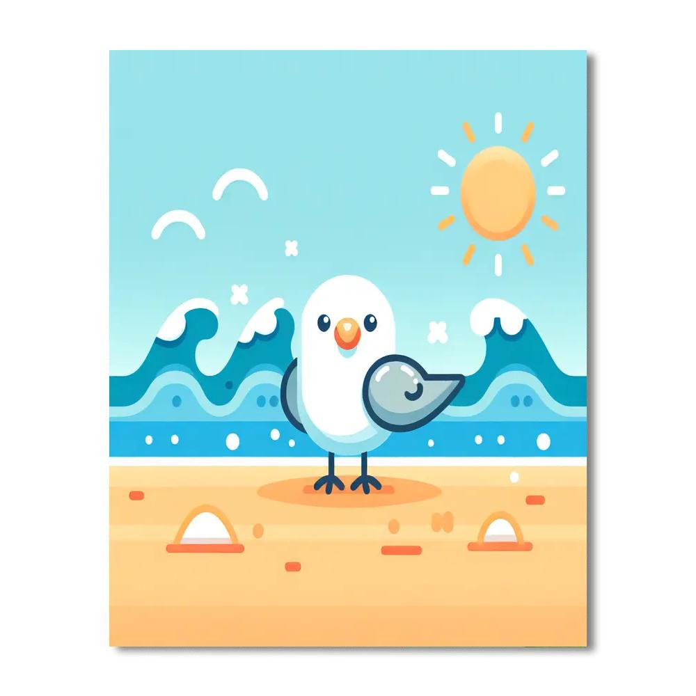Seagull's Beachside Day Paint By Numbers Kits