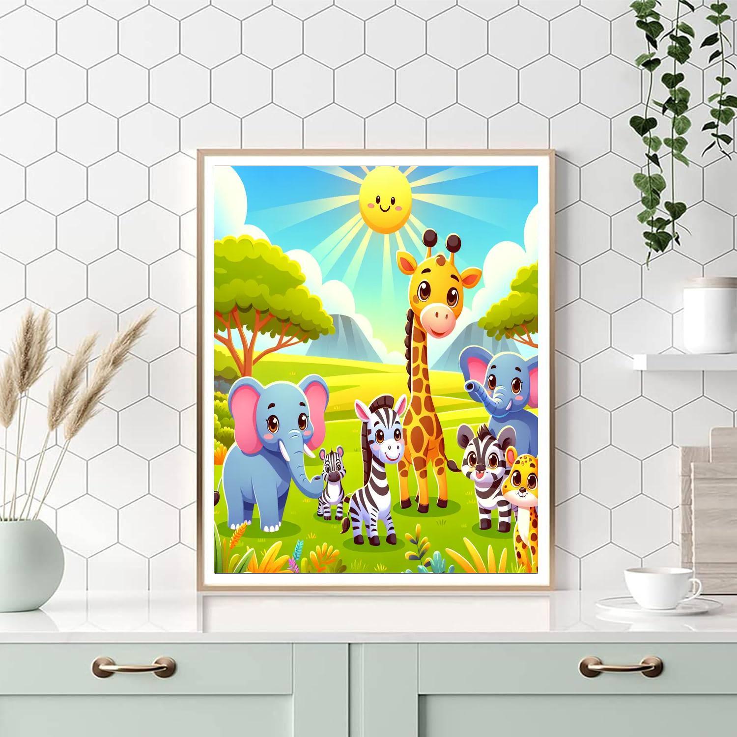 Safari Adventure With Friends DIY Paint By Numbers