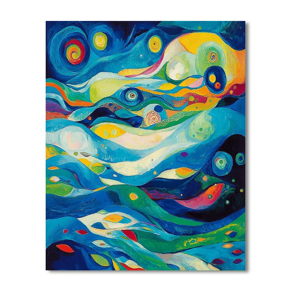 Wassily Kandinsky Inspired Dynamic Rhythm Of The Ocean  Paint By Numbers Kits