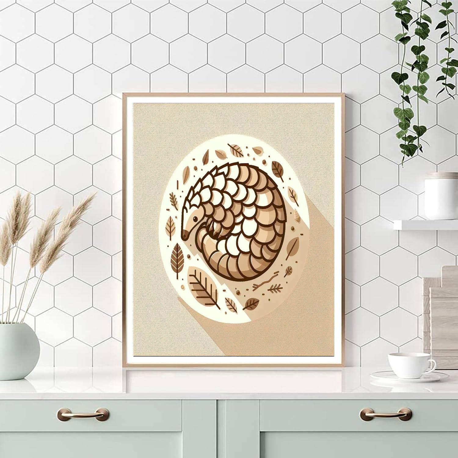 Playful Pangolin Paint By Numbers Art