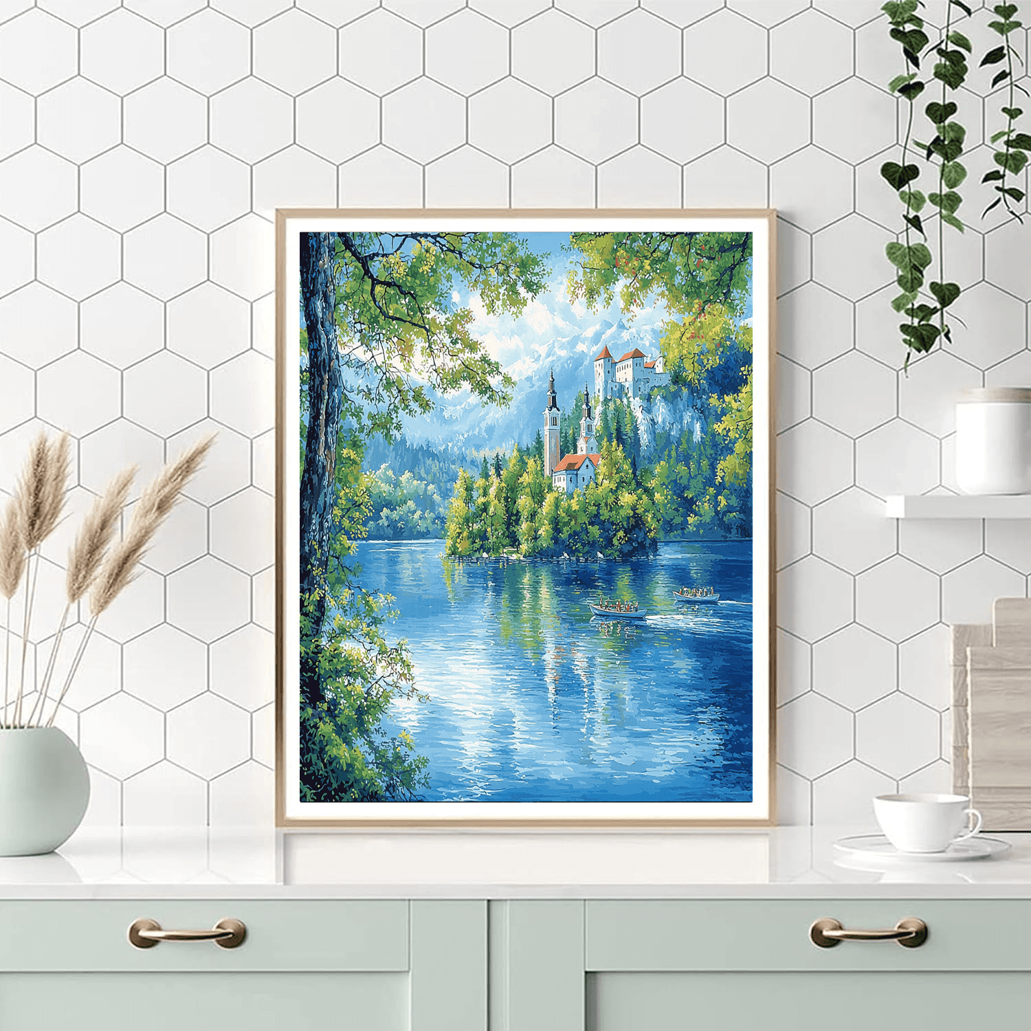 Lake Bled DIY Paint By Numbers