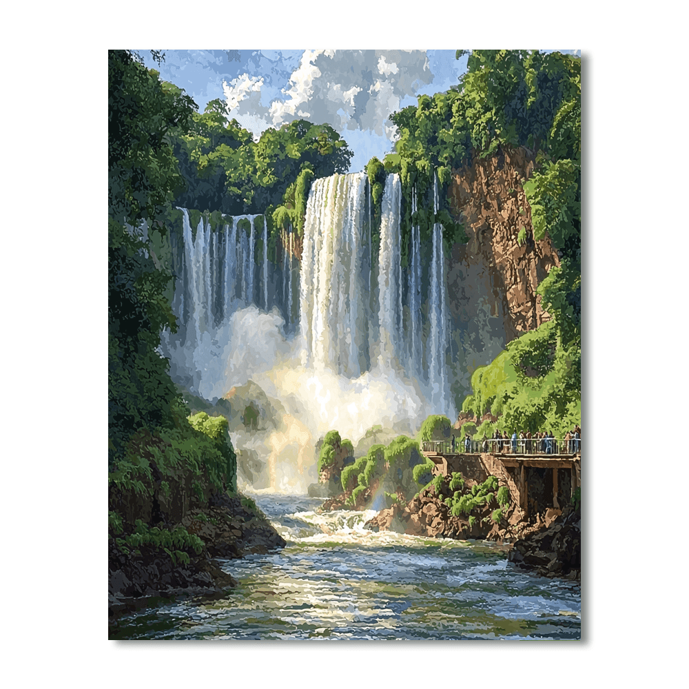 Iguazu Falls Paint By Color