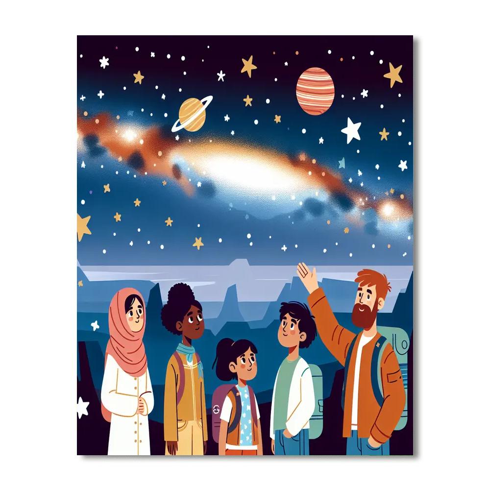 Galaxy Star Watch Paint By Color