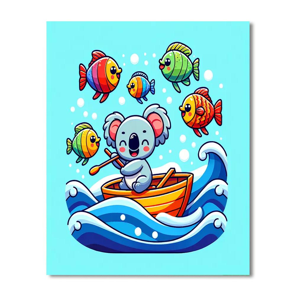 Sailing With Captain Koala Painting By Numbers Kit