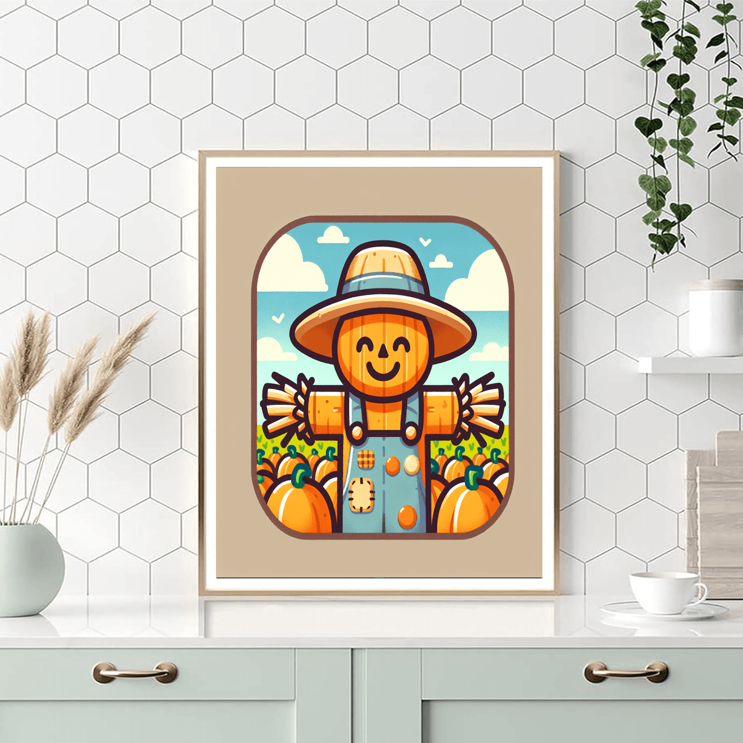Spooky Scarecrows Number Painting