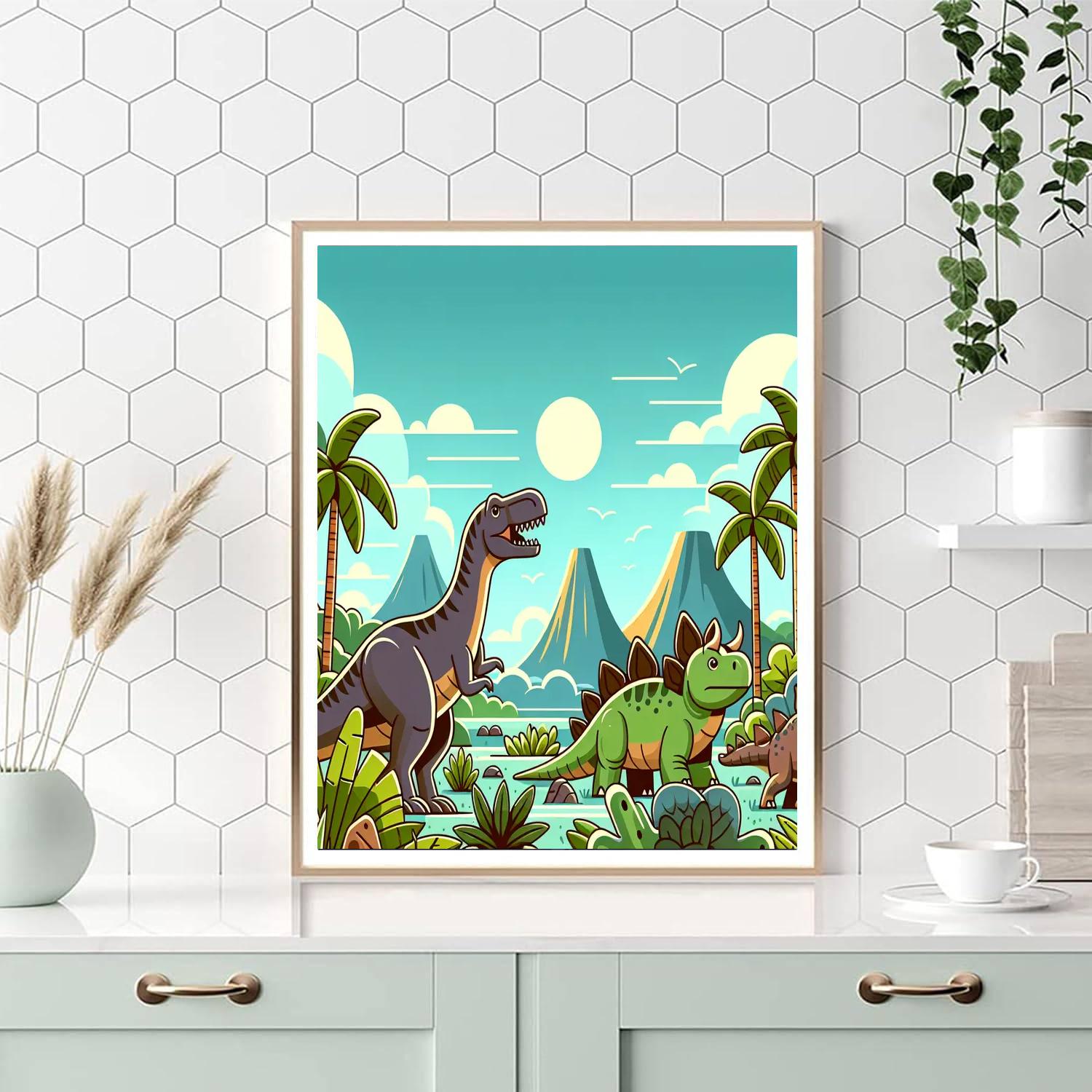 Jurassic Dino World Paint By Number