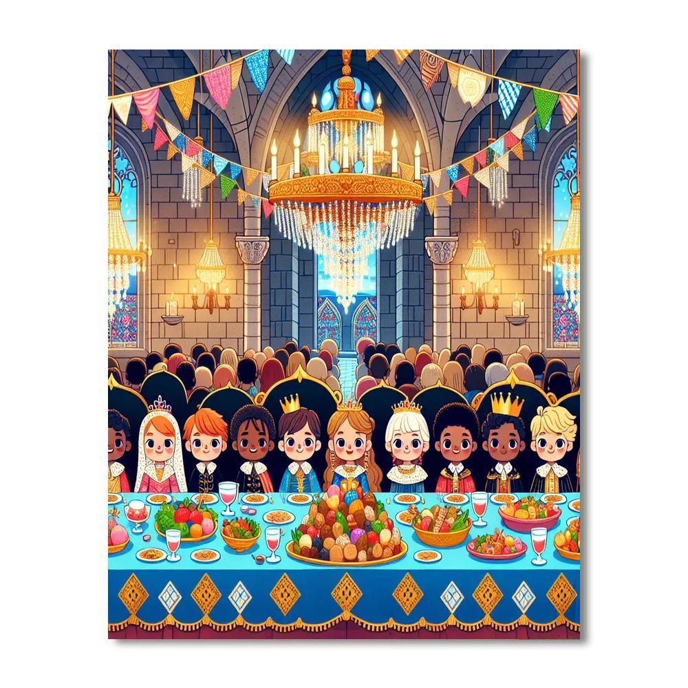 Royal Castle Feast Painting Number Kit
