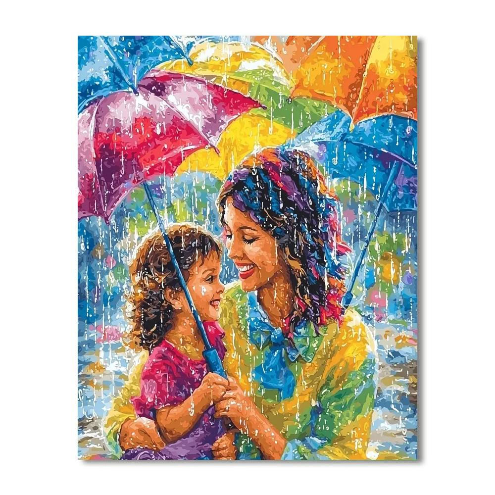 Kisses In The Rain Numbered Painting Kits