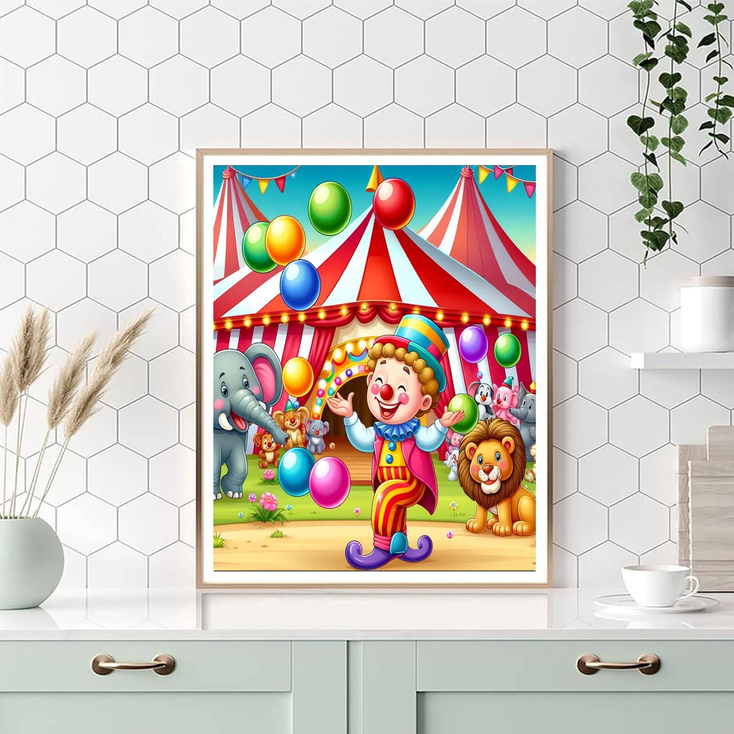 Creative Circus Celebration Number Painting