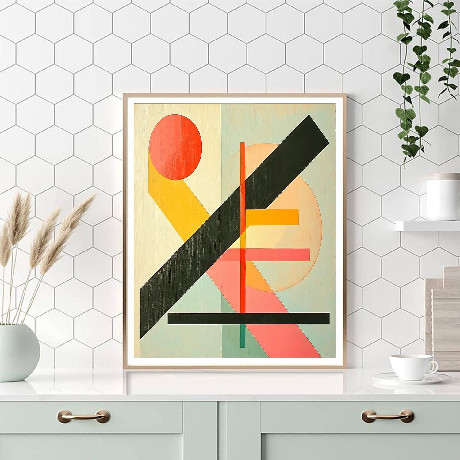 Kazimir Malevich Inspired Abstract Clarity  Paint By Color