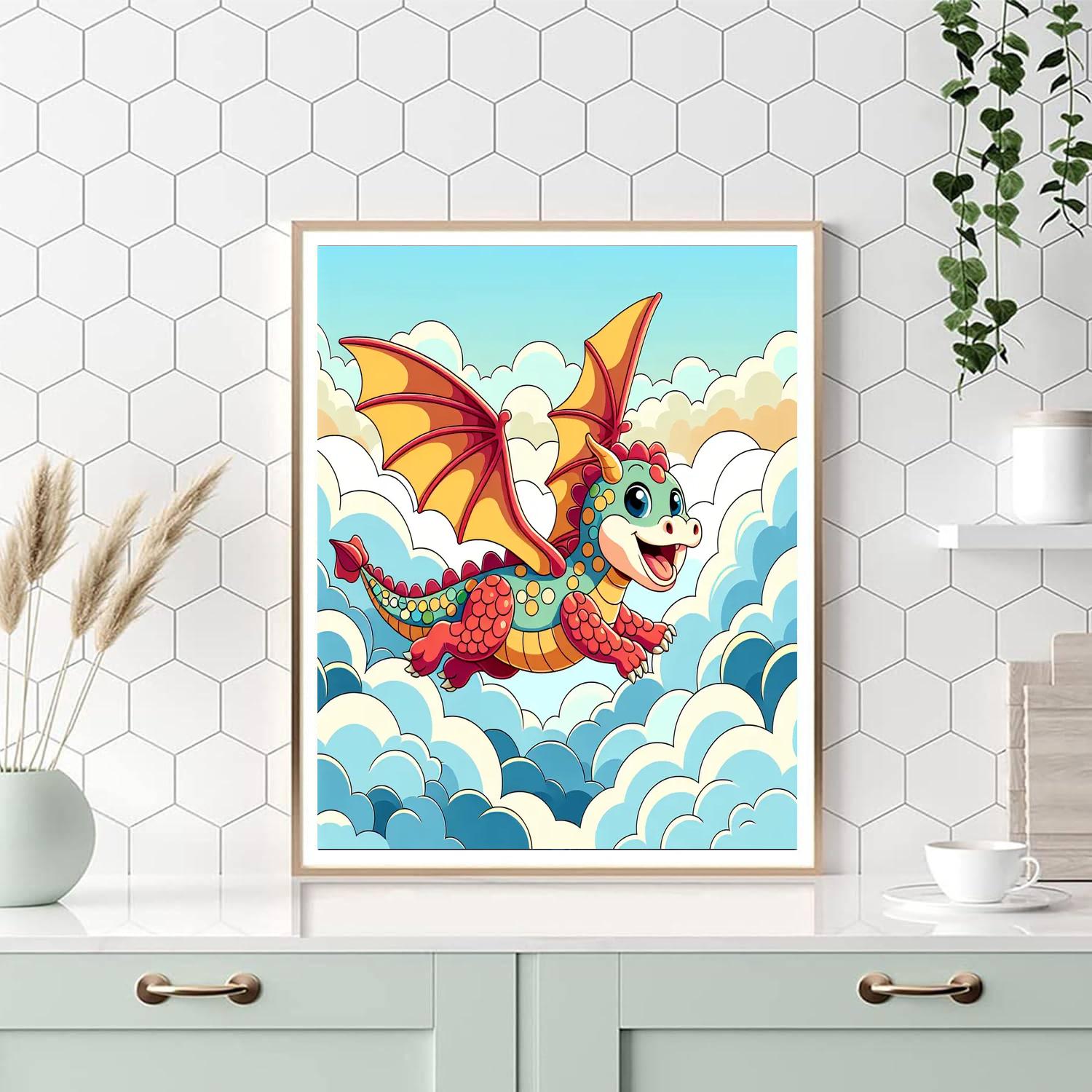 Cheerful Dragon Adventure Paint By Numbers