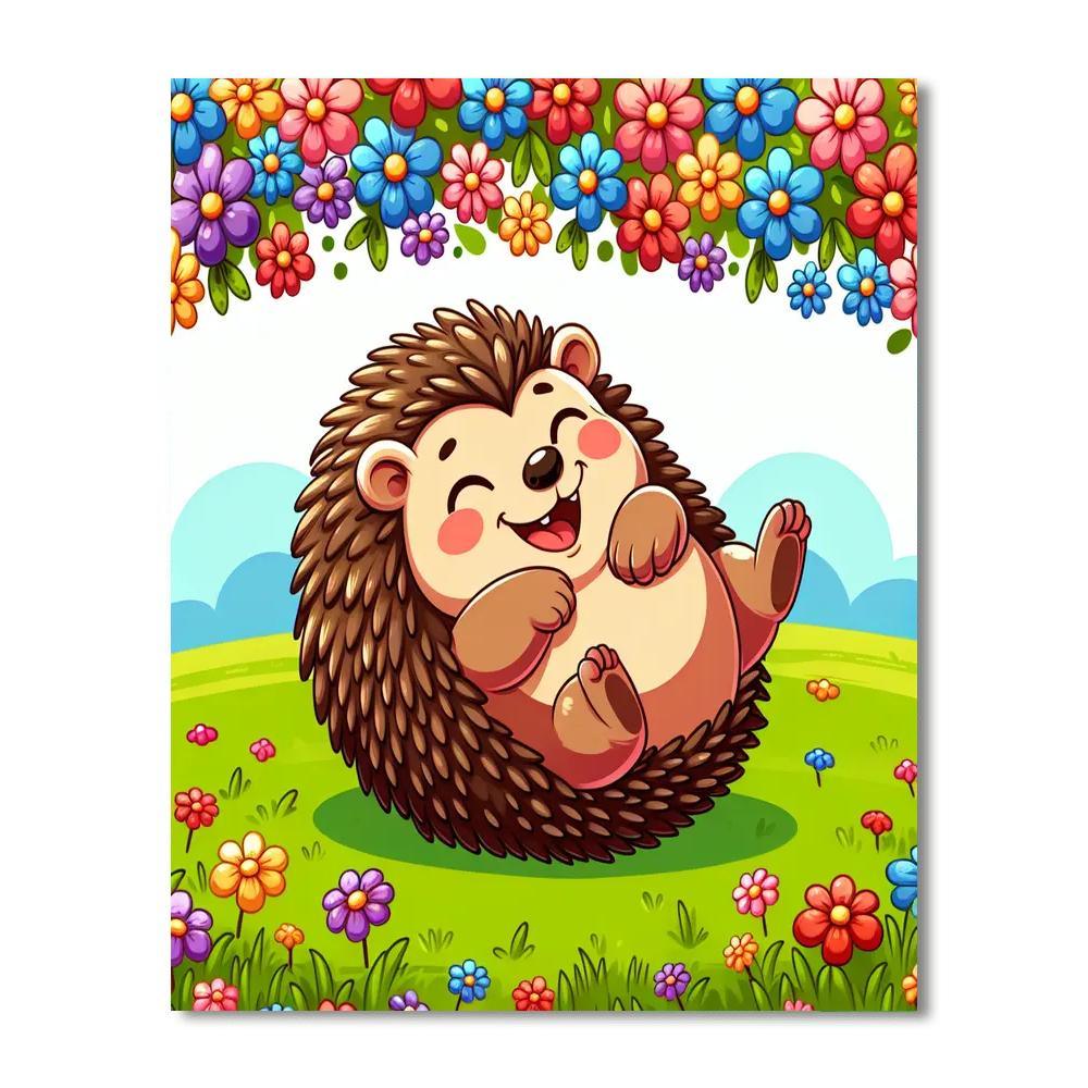 Giggling Hedgehog DIY Paint By Numbers