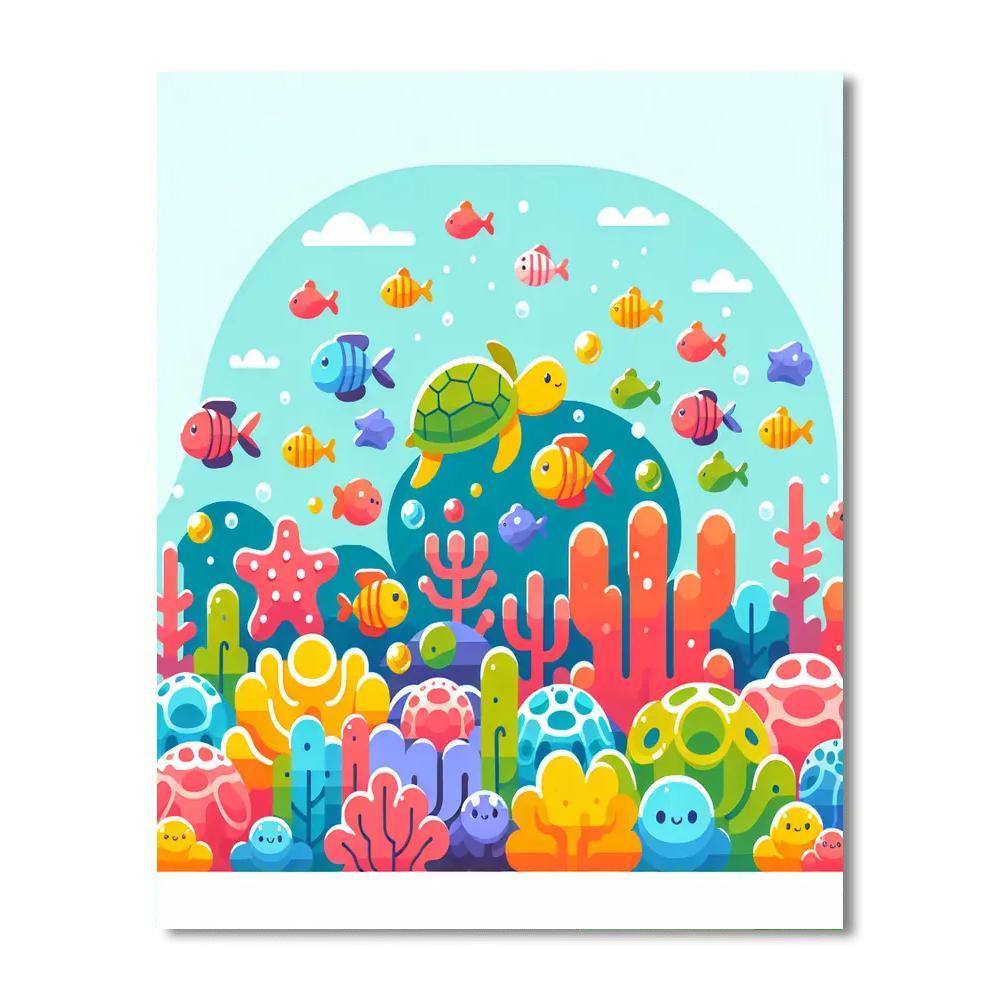Ocean Explorer's Coral Reef Numbered Painting Kits