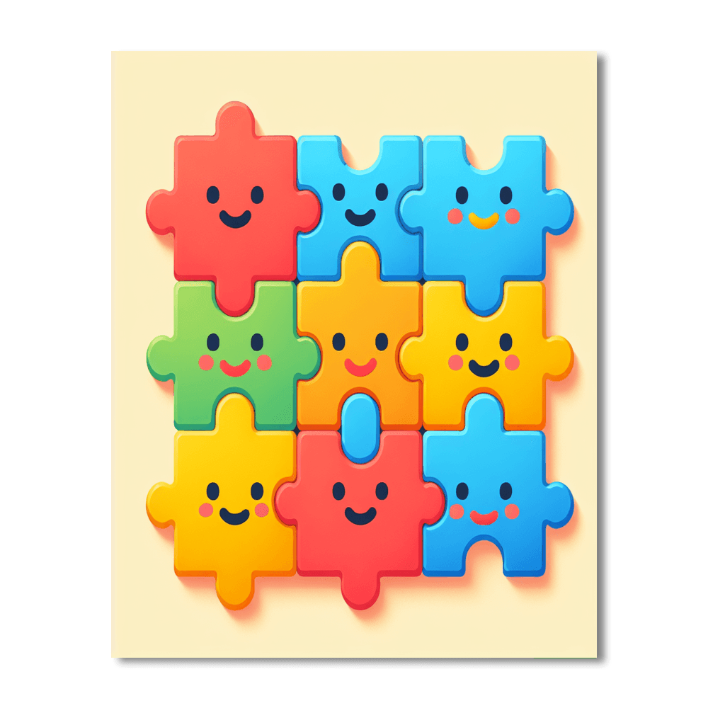 Joyful Jigsaw Puzzle Painting By Numbers Kit