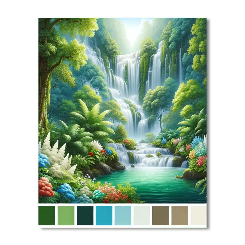 Majestic Waterfall Bliss DIY Paint By Numbers