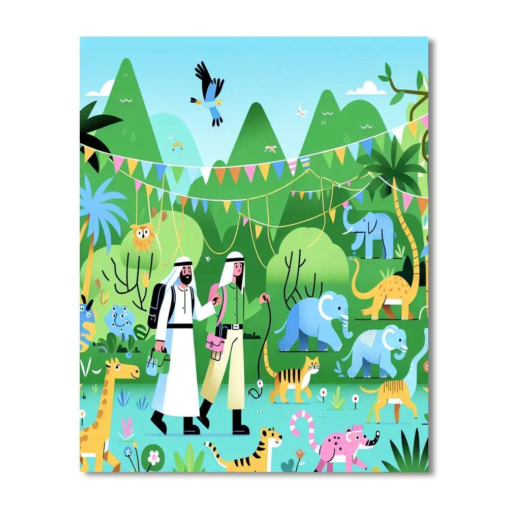 Jungle Exploration Trek Numbered Painting Kits