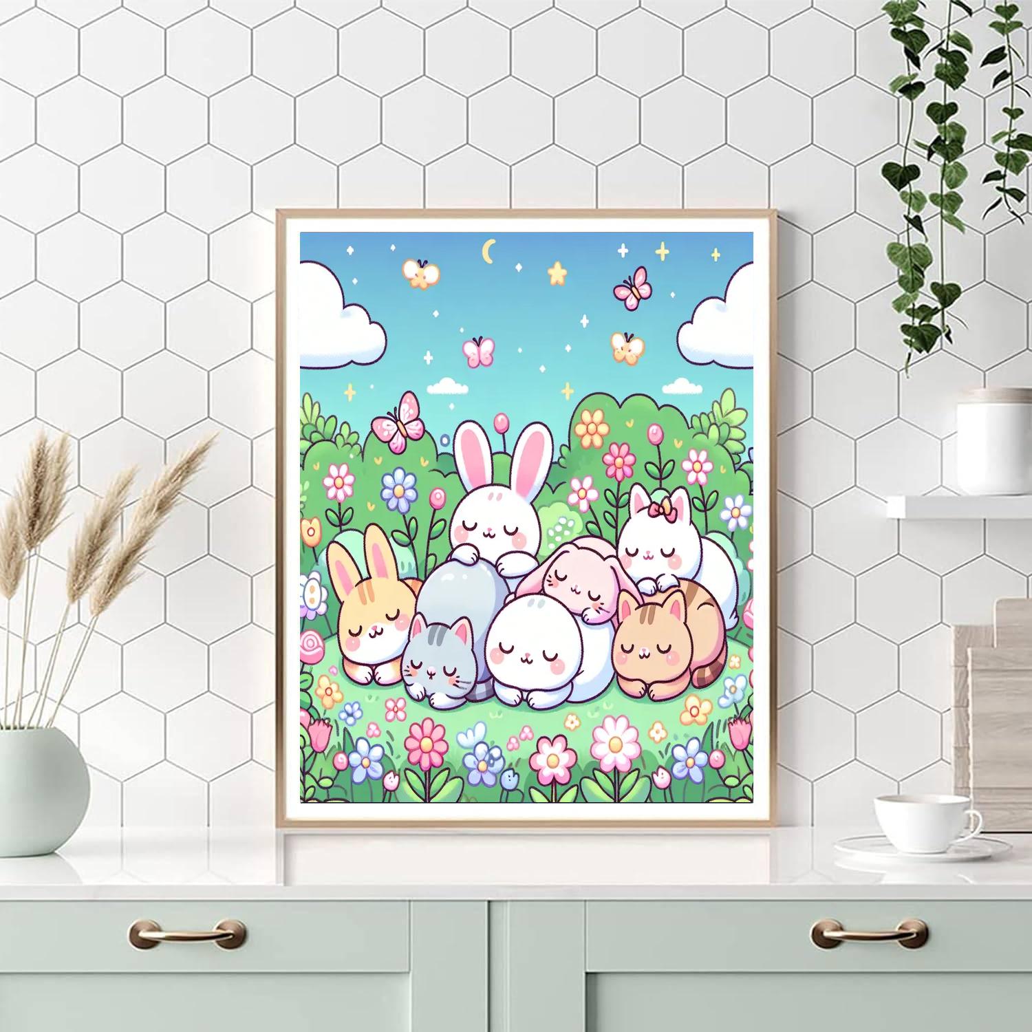 Dreamy Sleepy Animals Numbered Painting Kits