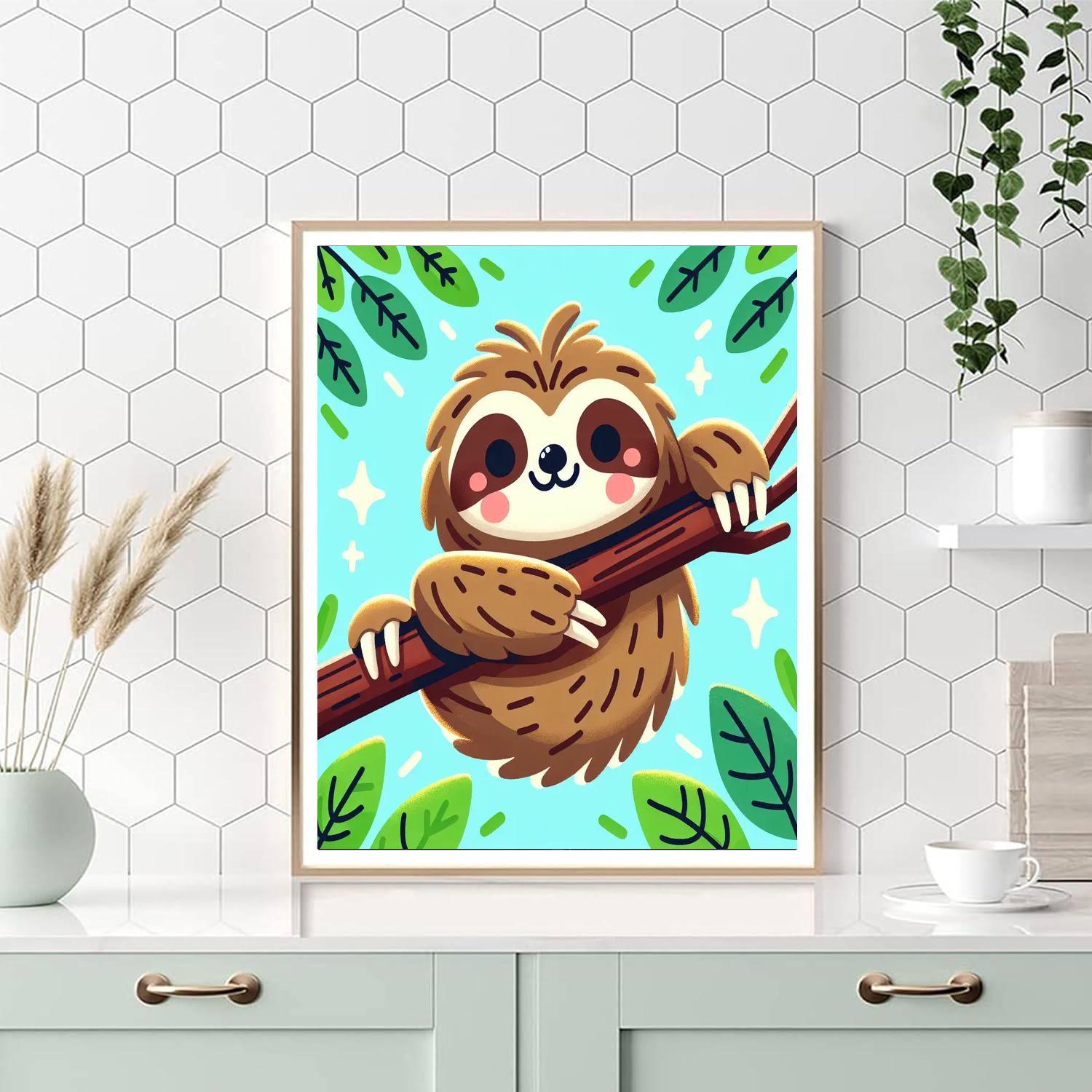 Cuddly Sloth Paint By Numbers Kits