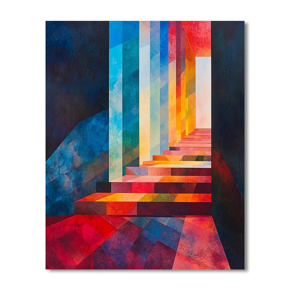 Michelangelo Inspired Prismatic Echoes  Painting Number Kit