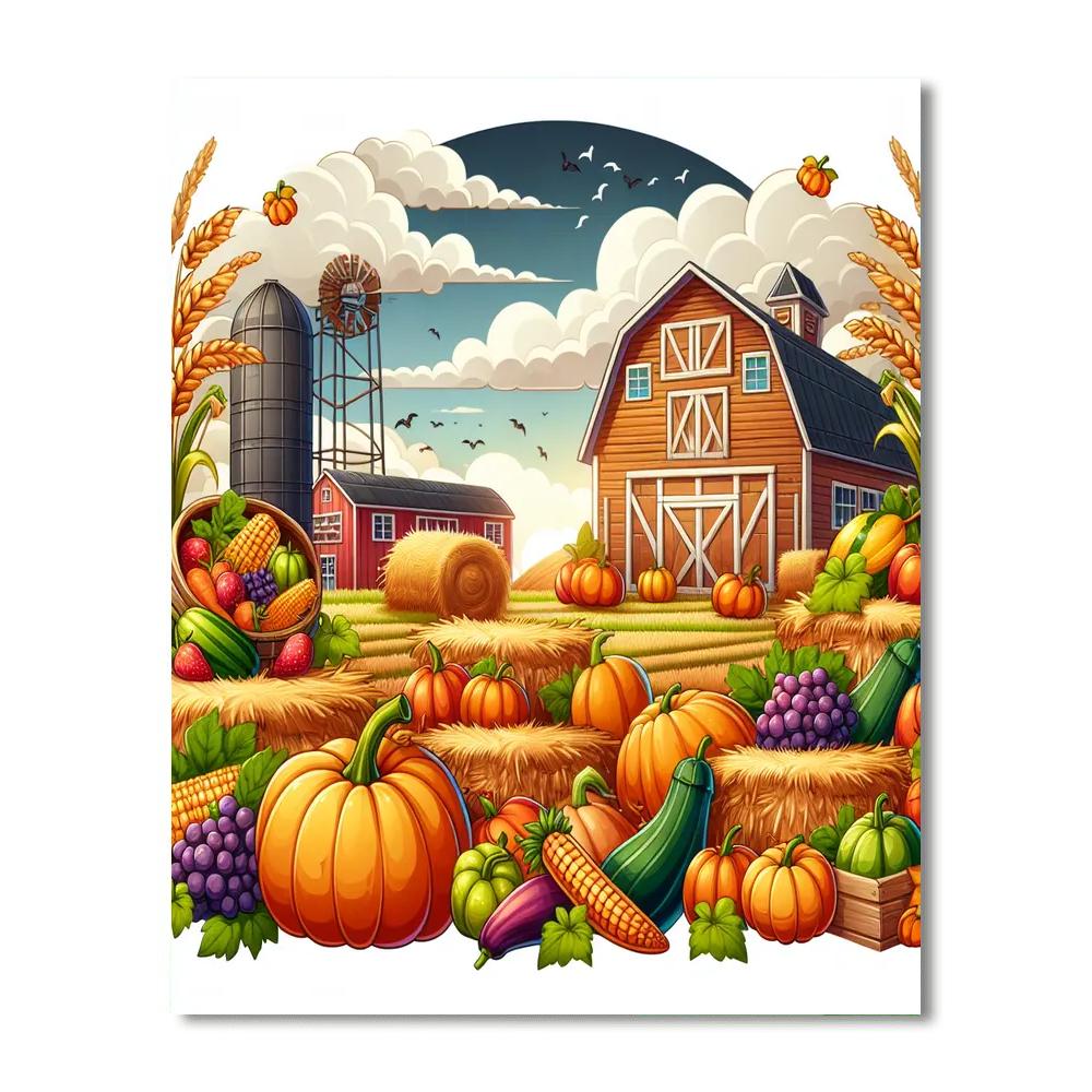 Harvest Festival Time Numbered Painting Kits