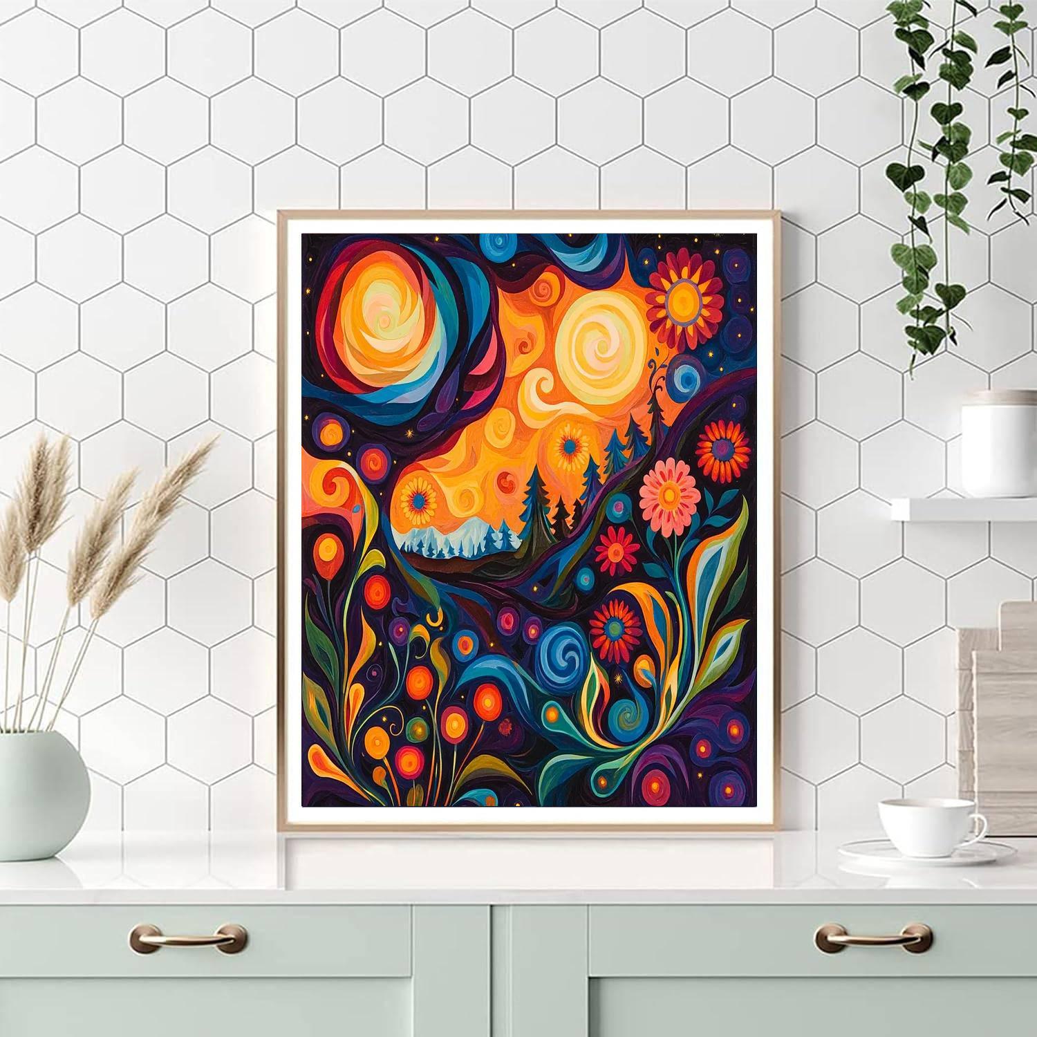 Alphonse Mucha Inspired Celestial Symphony Of Seasons  Paint By Numbers Kits