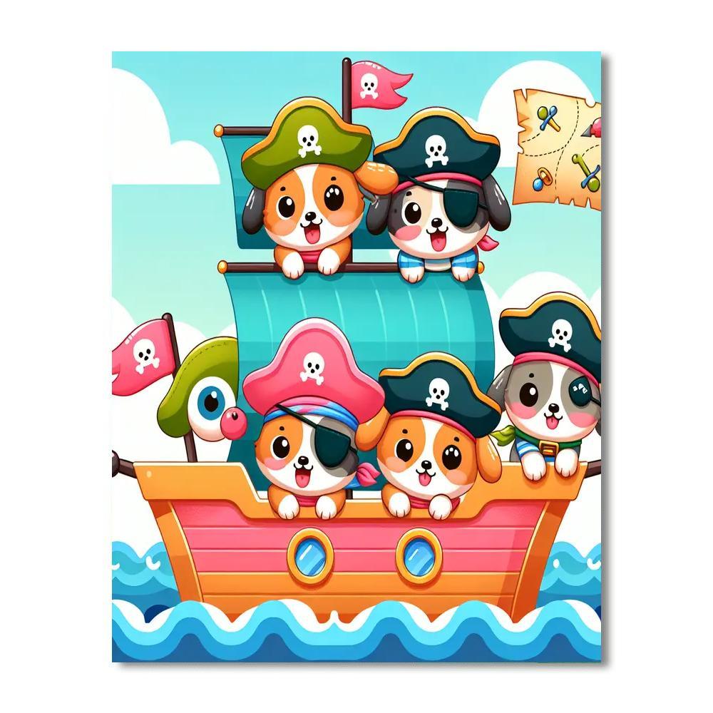 Pawsome Pirate Adventure Paint By Numbers Kits
