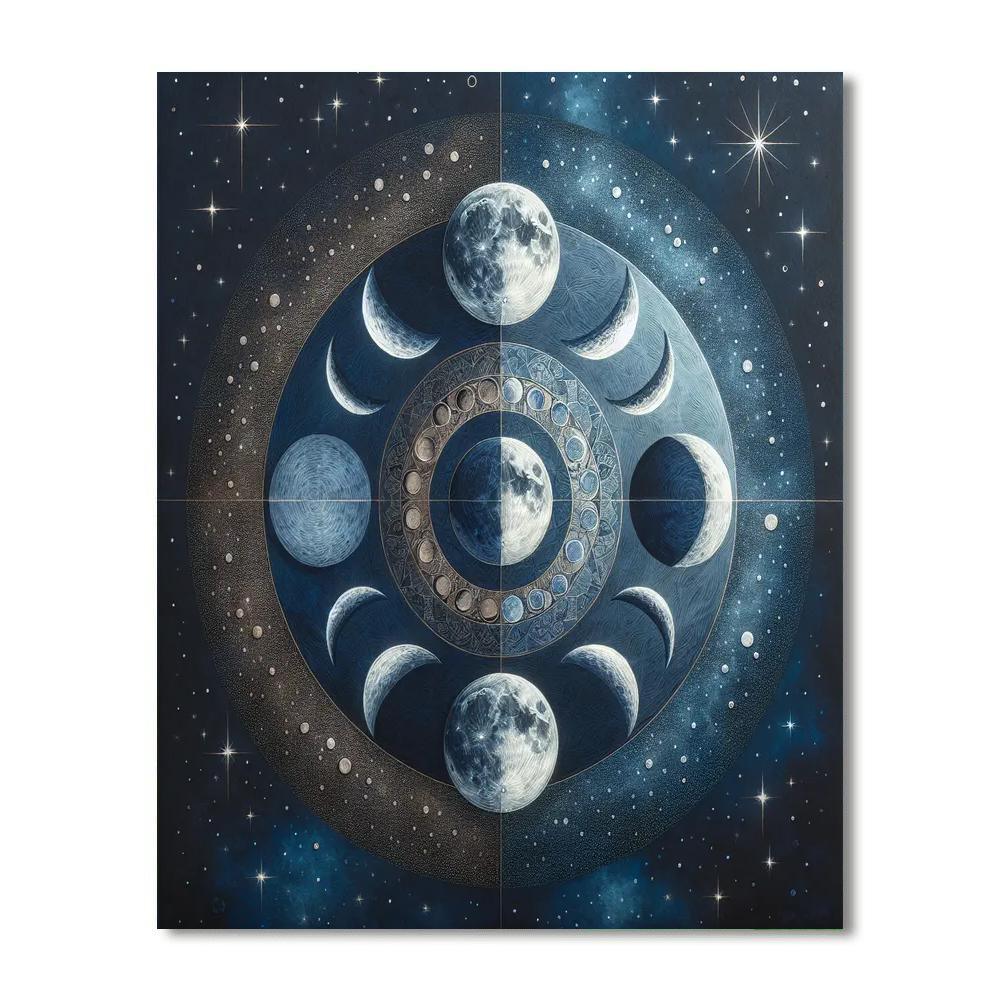 Celestial Phase Of The Moon Paint By Numbers Kits