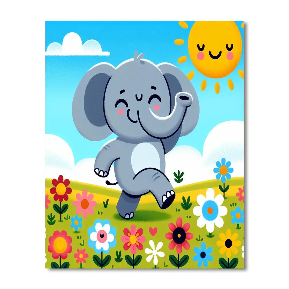 Sunny Day Elephant Paint By Numbers