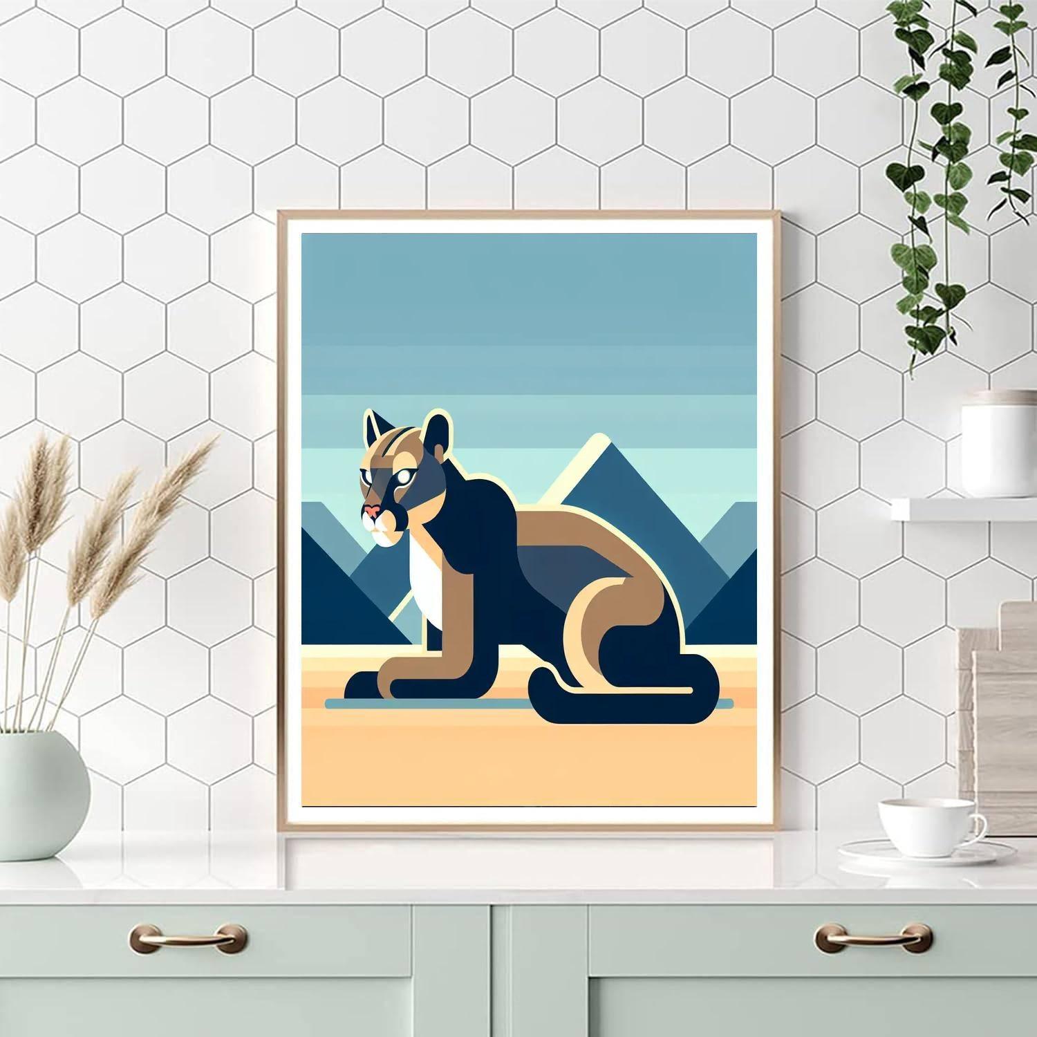 Curious Cougar Numbered Painting Kits