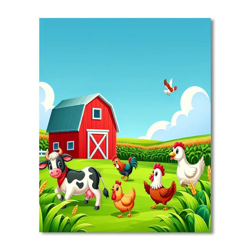Farmyard Friends Adventure Painting By Numbers Kit