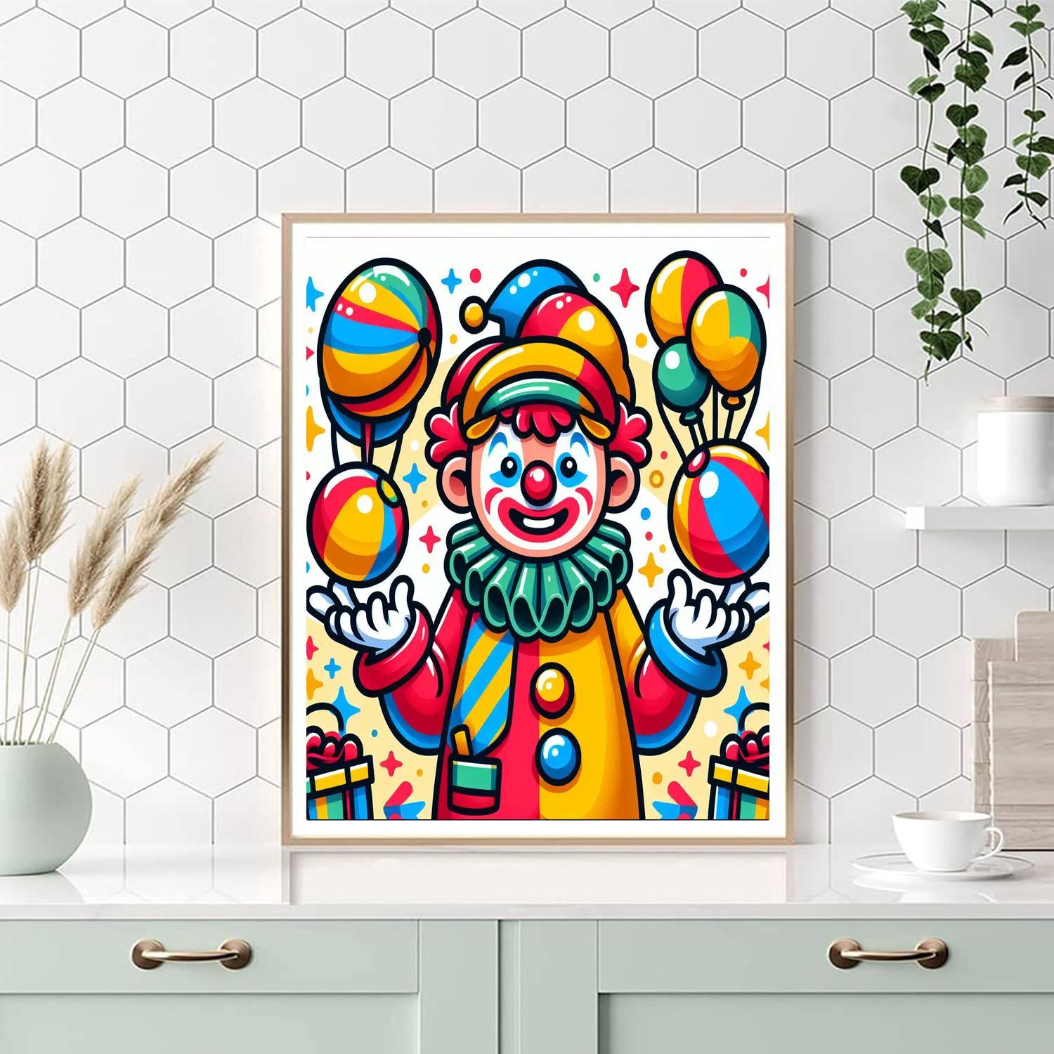 Giggle-box Clown DIY Paint By Numbers