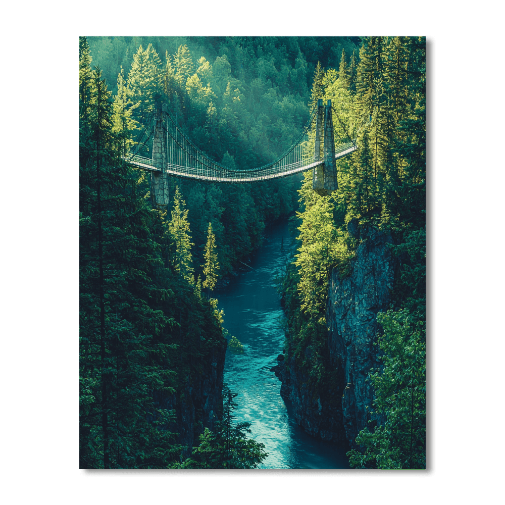Capilano Suspension Bridge - British Columbia, Canada Paint By Numbers Kits