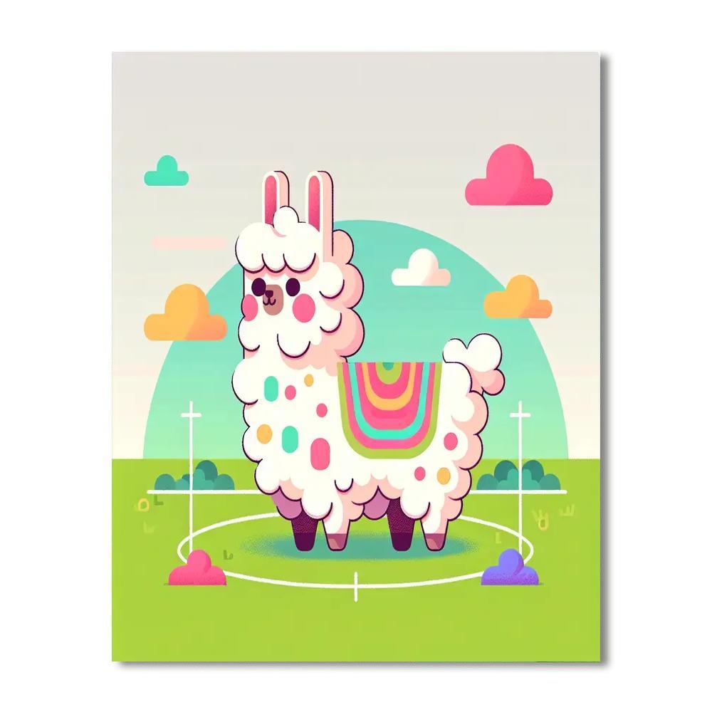 Fluffy Llama Adventures Paint By Color