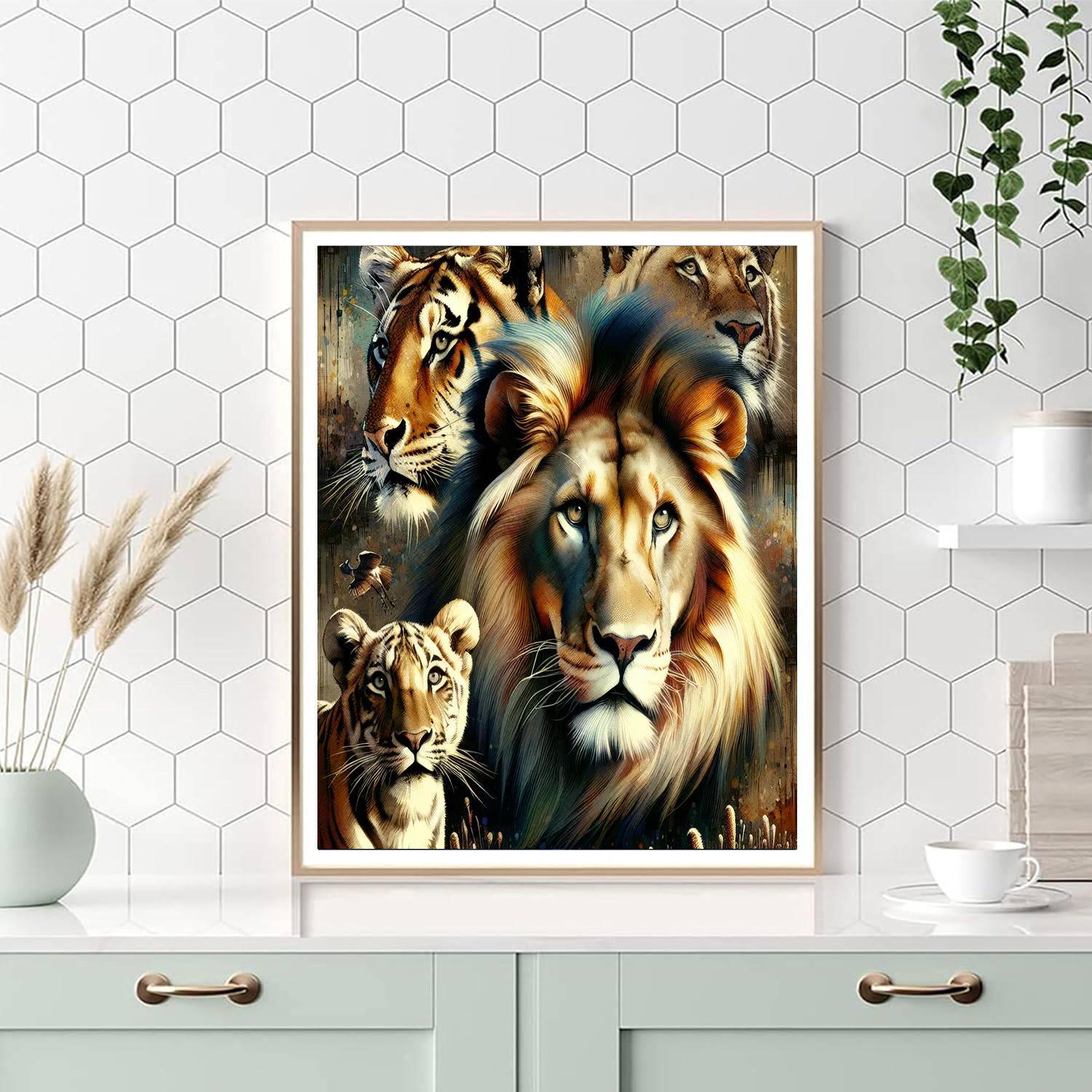 Dynamic Wildlife Portraits Paint By Numbers Art