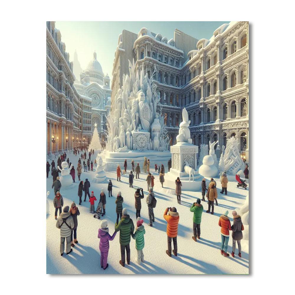 Snow Sculpture Festival Paint By Color