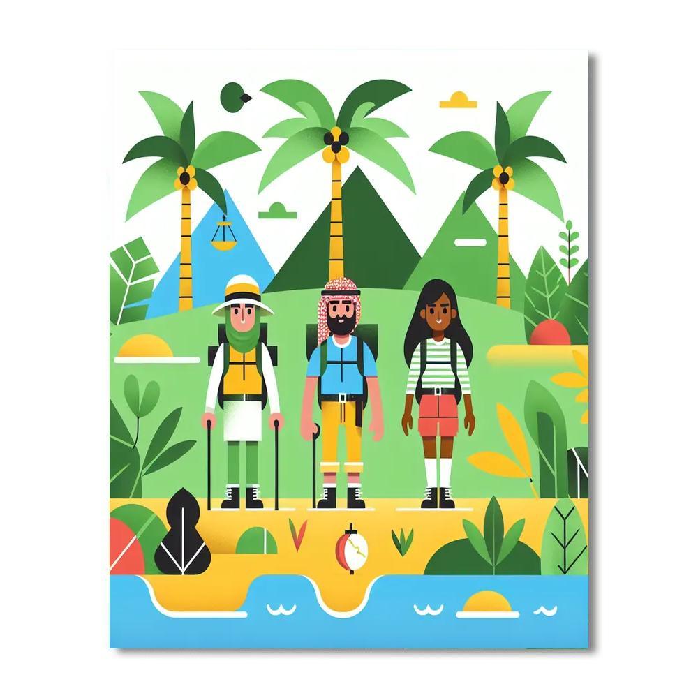 Adventure Island Trek Paint By Numbers Art