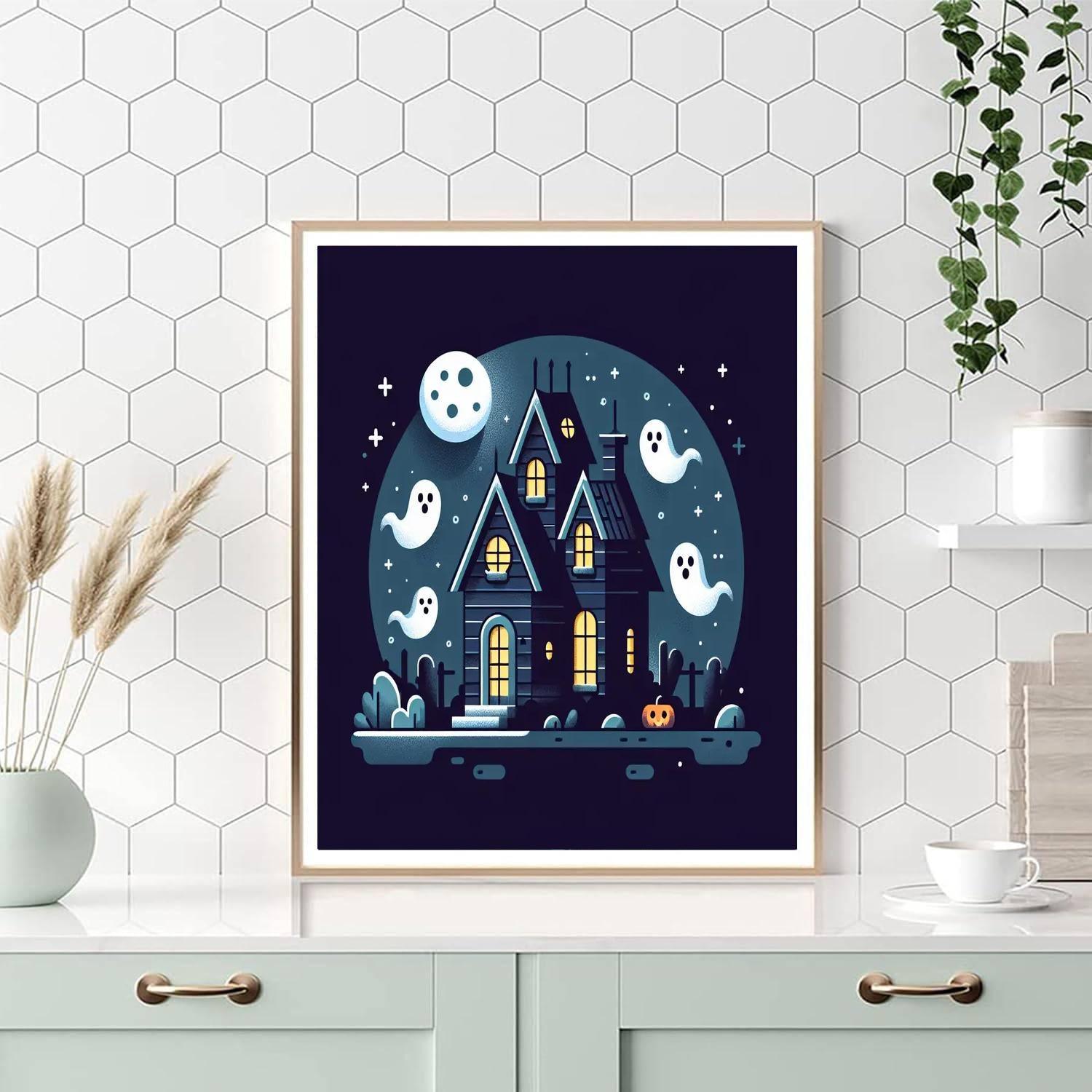 Haunted House Mystery Paint By Numbers Art