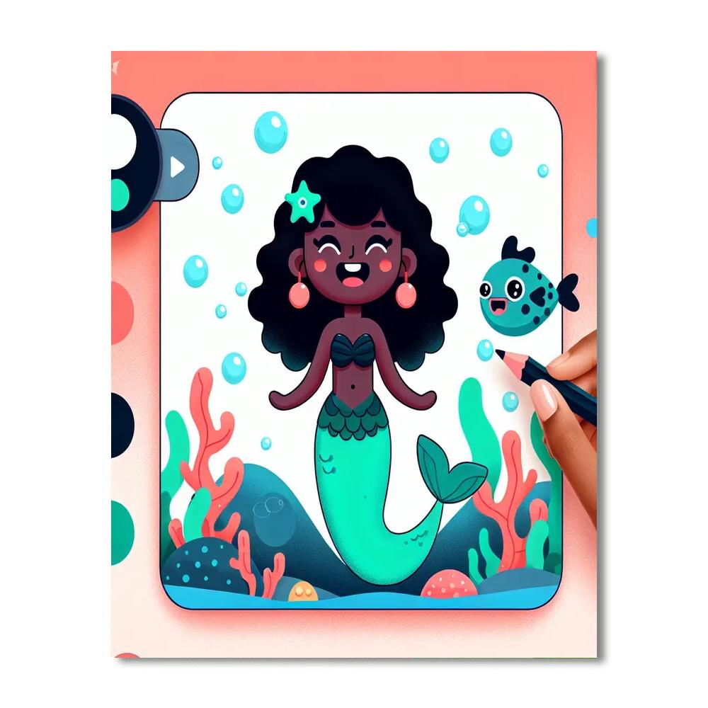 Underwater Adventure With Mermaids Paint By Numbers Kits