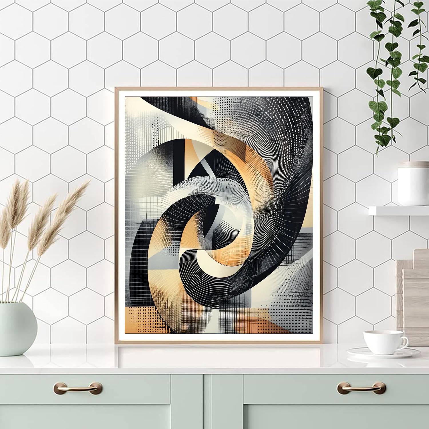 M.C. Escher Inspired The Spiral Of Thought  Number Painting