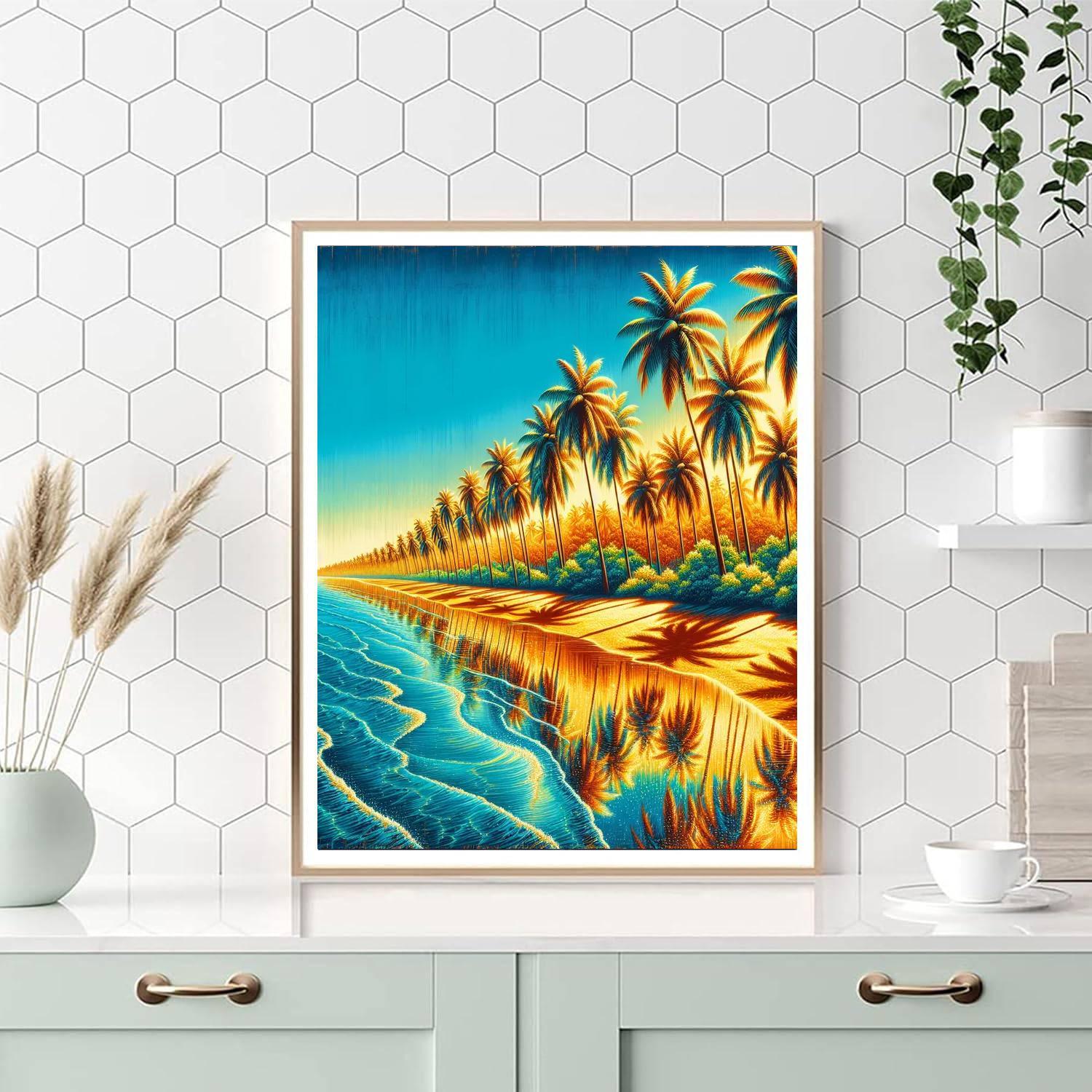 Elegant Tropical Escape Numbered Painting Kits