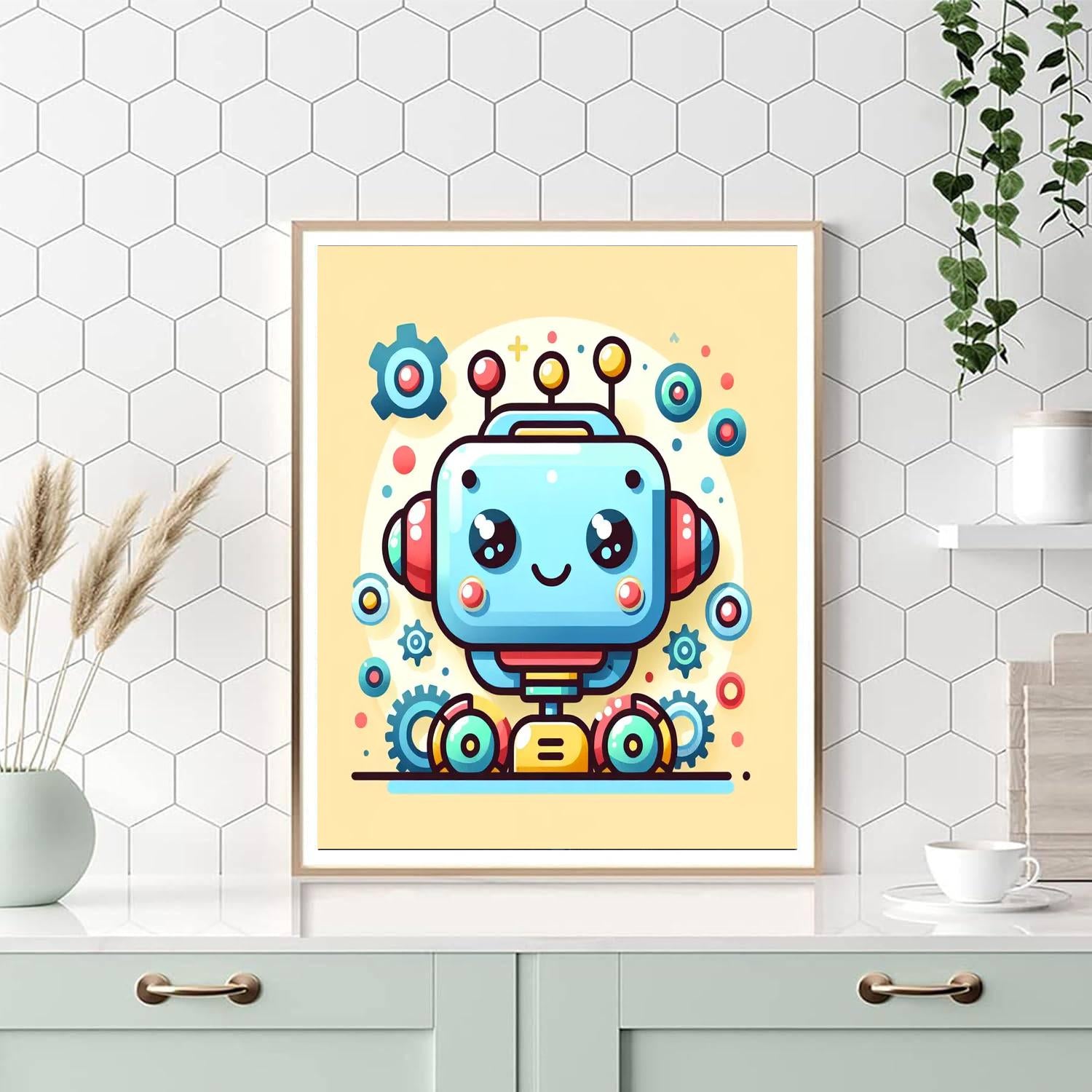 Racing Robot Paint By Numbers Art