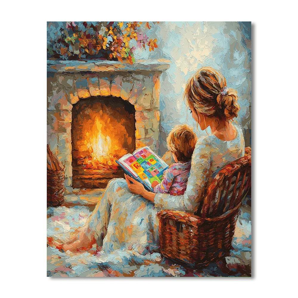 Cozy Reading Time DIY Paint By Numbers