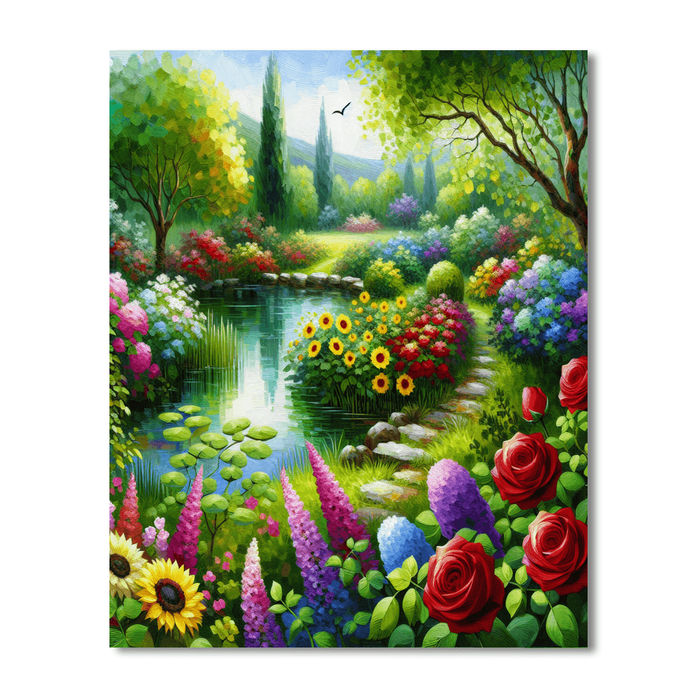 Nature's Tranquil Garden Painting By Numbers Kit